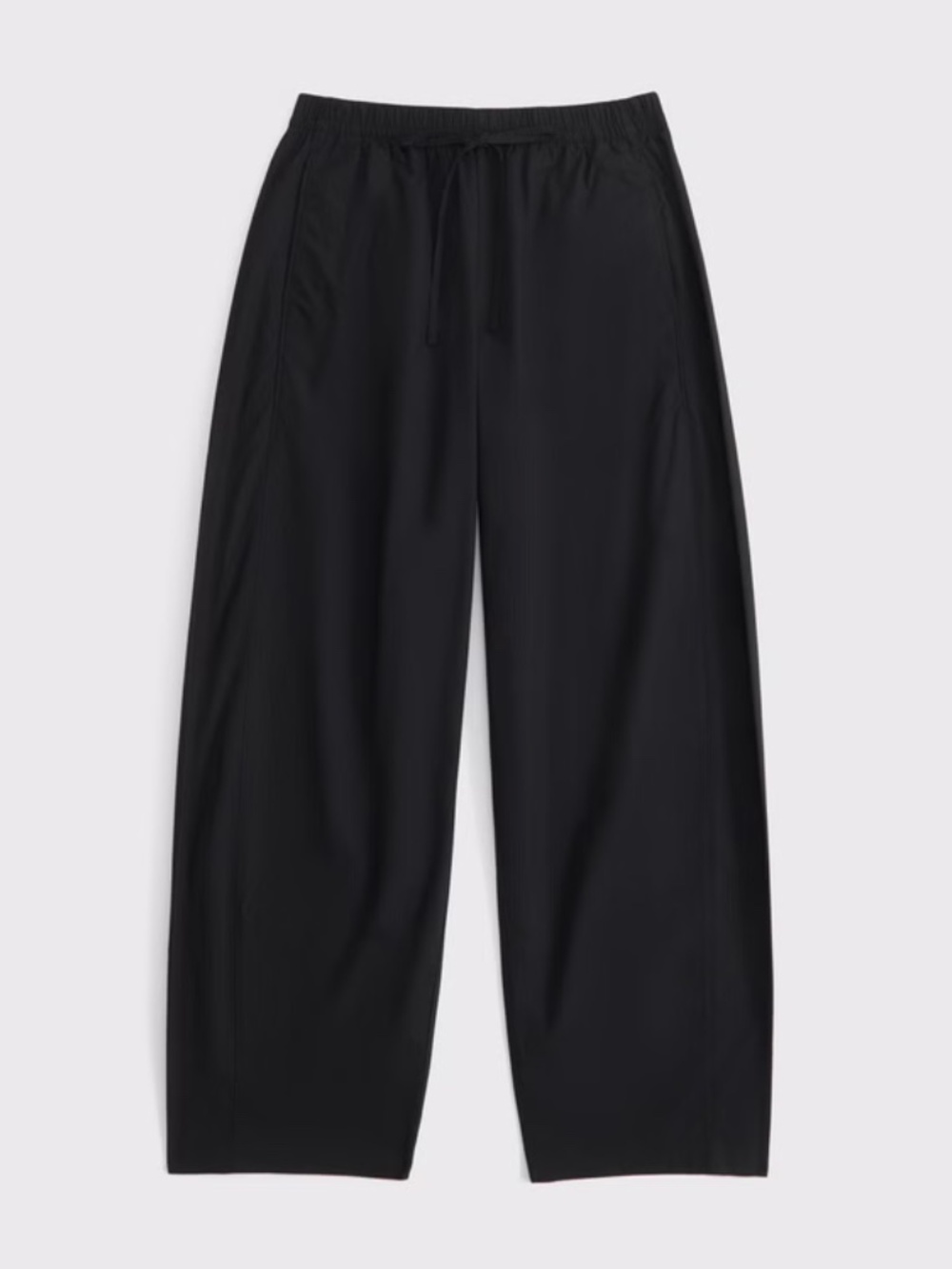 H&M Black cotton poplin pull-on pant - elastic waist - size M
